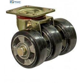 Колеса поворотные тройные Серия 27 Medium Top Specail с крепежной панелью